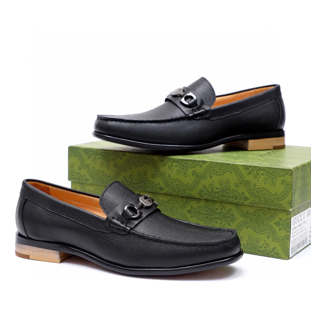 Men's shoes 💰500 💐Gucci GUCCI official website men's business formal leather shoes updated 💥Hong Kong counters synchronized new styles 💥completely one-to-one replica shipments 👍Except for zero difference in counter quality, they are all made of imported first-layer pebbled calfskin uppers with original hardware buckles ➕water-dyed cow 🐂 leather lining, original combination outsole, matching code 38-44 (45🉑️customized)